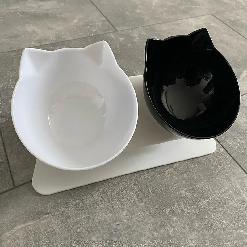 Gamelle anti dérapante et eau pour chats - Avec cette gamelle votre chat mangera comme un grand - Calinours Chats