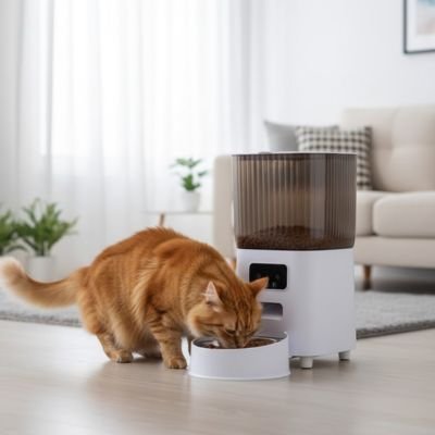 Distributeur de croquettes pour chat