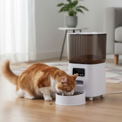 Distributeur de croquettes pour chat