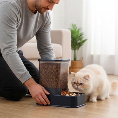 Distributeur de croquettes pour Chat