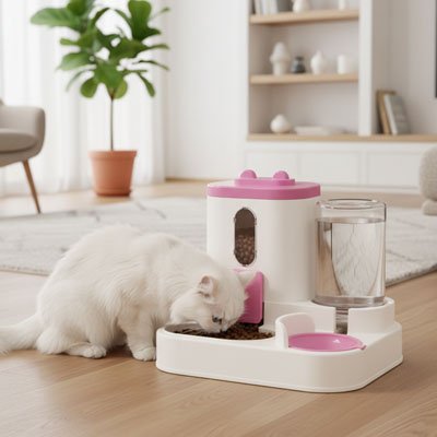 Distributeur de croquettes pour Chat