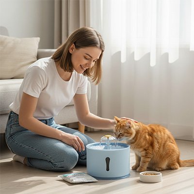 Fontaine a eau Chat