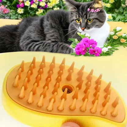 Brosse à vapeur électrique trois-en-un pour chats - VapoBrosse™ - Calinours Chats